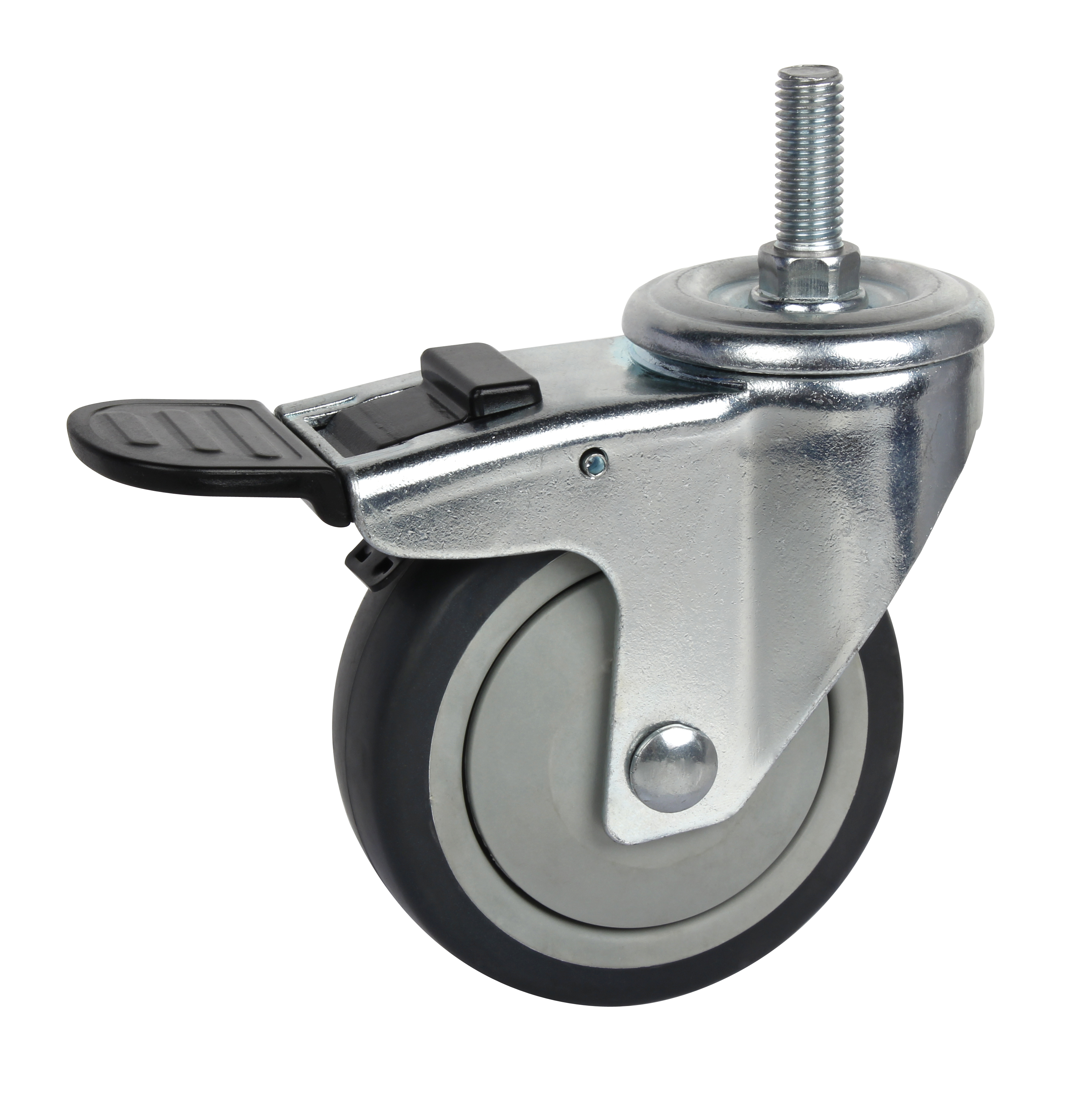 3' TPR单轴承刚性/万向刹车脚轮