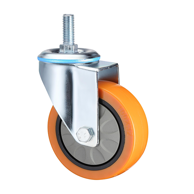 3'/4'/5'防水螺纹杆PU工业脚轮