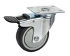 3' TPR单轴承刚性/万向刹车脚轮