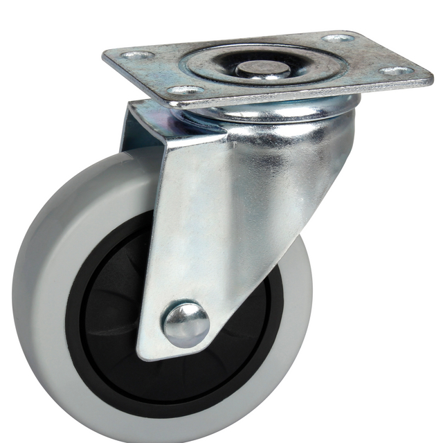 3' PP 刚性/旋转制动中型脚轮