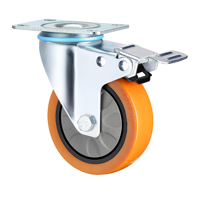 3'/4'/5'防水螺纹杆PU工业脚轮