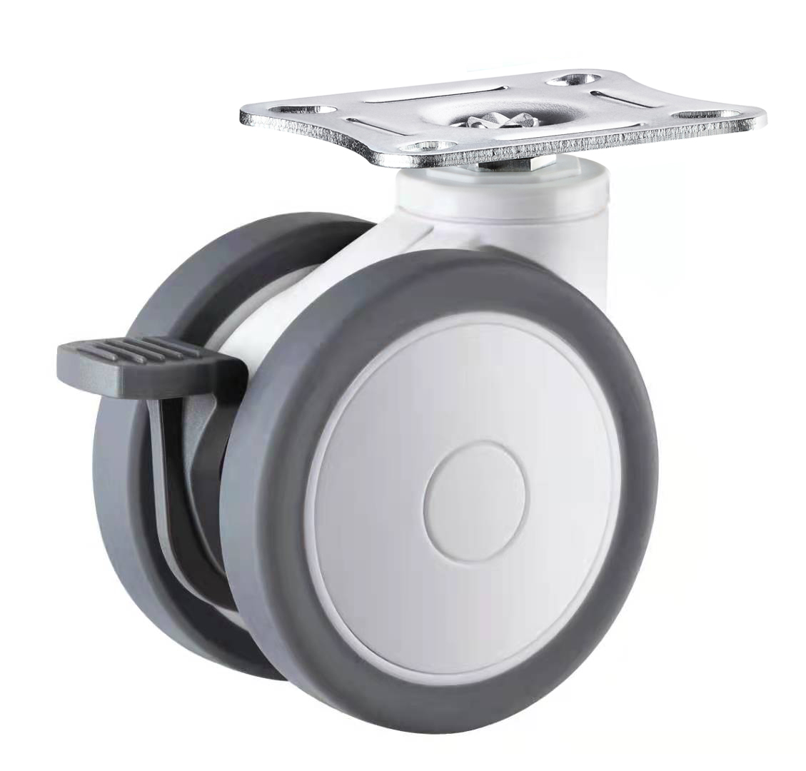 握环杆双轮医用脚轮