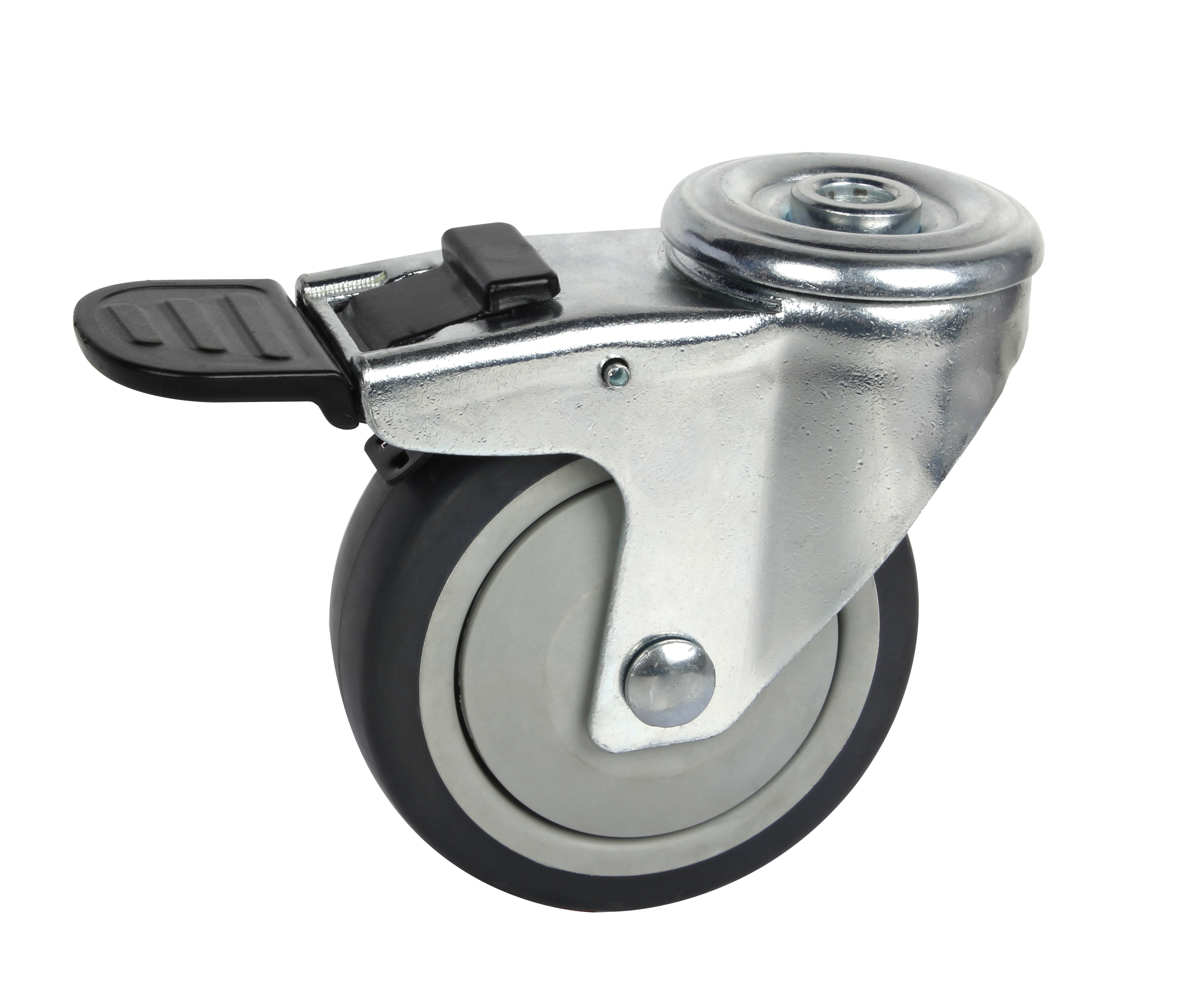 3' TPR单轴承刚性/万向刹车脚轮