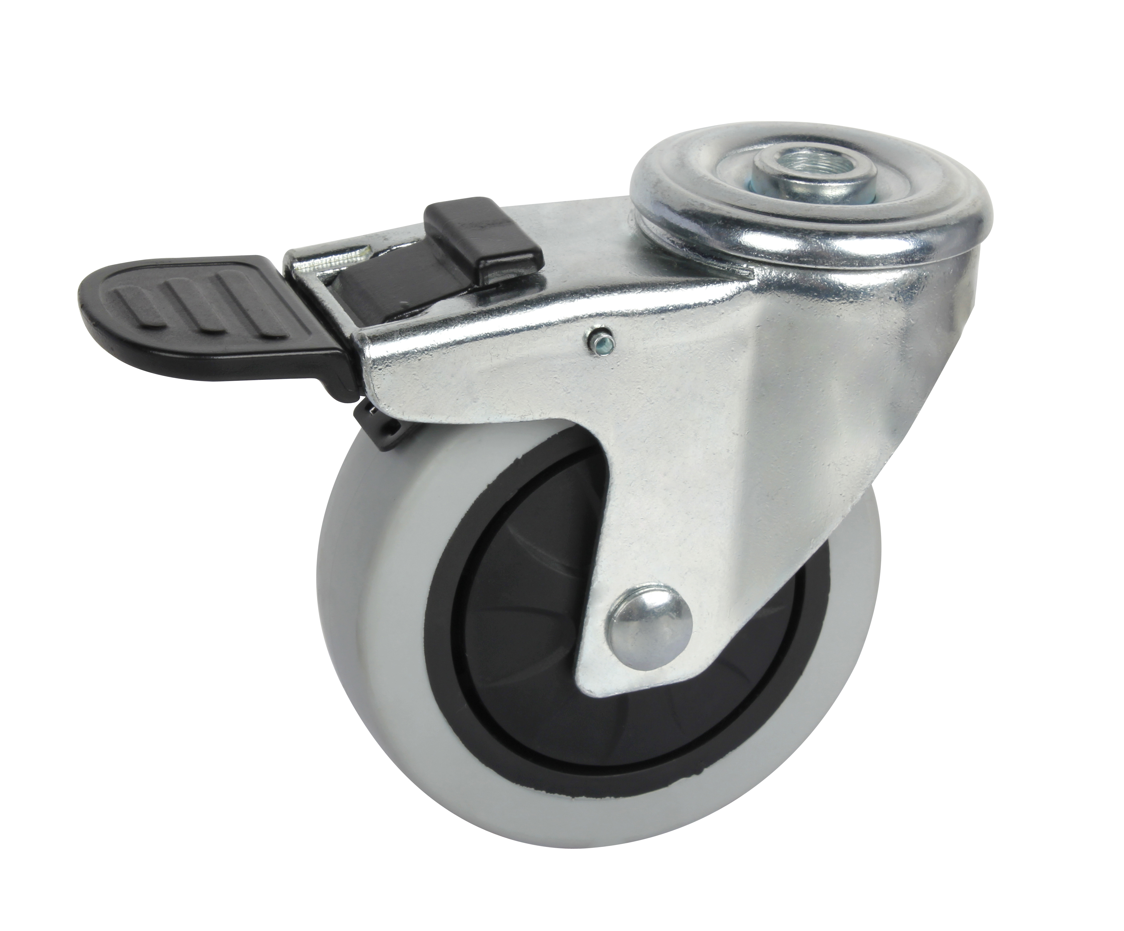 3' PP 刚性/旋转制动中型脚轮