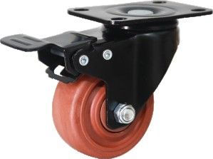 中负载制动耐热脚轮